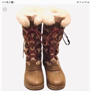 PRE-OWNED L.L. Bean Rangeley Women’s  Insulated PAC Boots Size 7M Waterproof Tan
